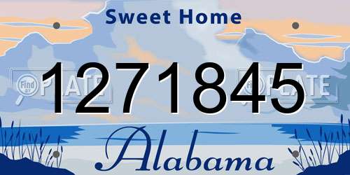 1271845 Alabama License Plate