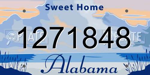 1271848 Alabama License Plate