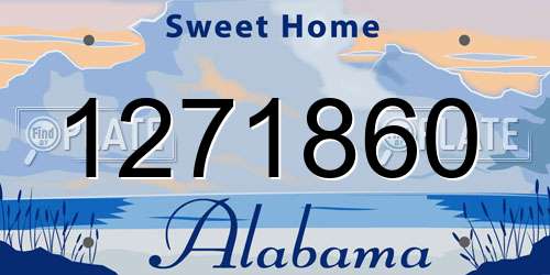 1271860 Alabama License Plate