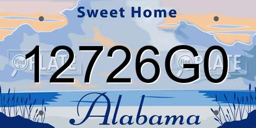 12726G0 Alabama License Plate