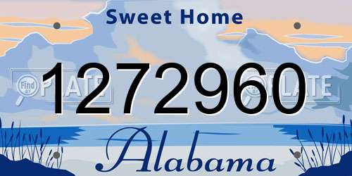 1272960 Alabama License Plate
