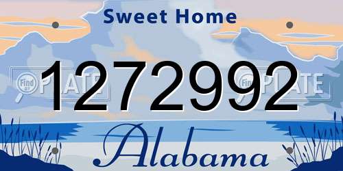 1272992 Alabama License Plate