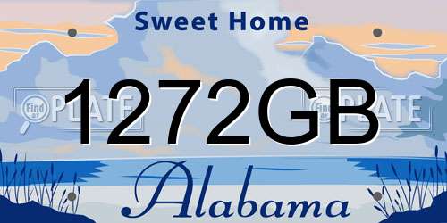1272GB Alabama License Plate