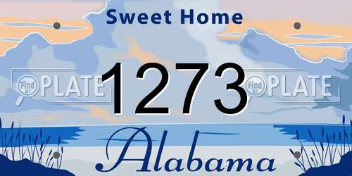 1273 Alabama License Plate
