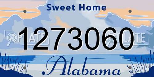 1273060 Alabama License Plate