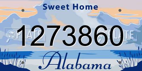 1273860 Alabama License Plate