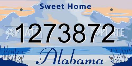 1273872 Alabama License Plate