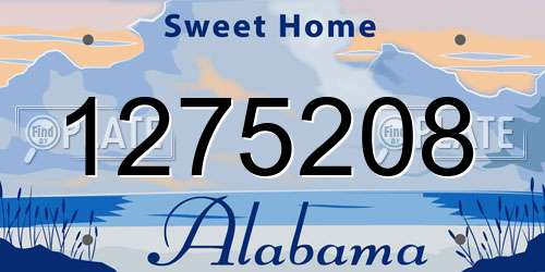 1275208 Alabama License Plate