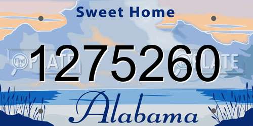 1275260 Alabama License Plate