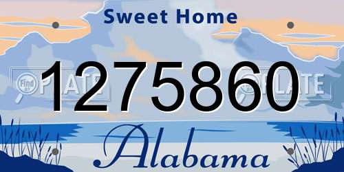 1275860 Alabama License Plate