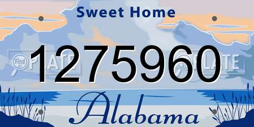 1275960 Alabama License Plate