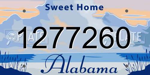 1277260 Alabama License Plate
