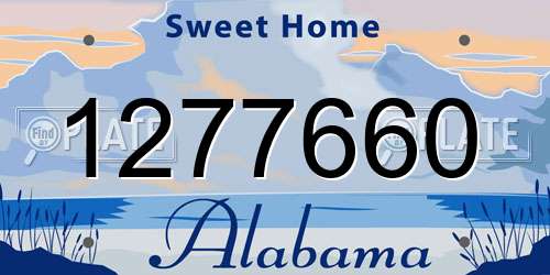1277660 Alabama License Plate