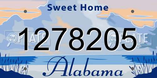 1278205 Alabama License Plate
