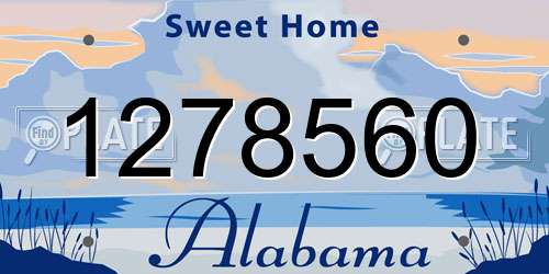1278560 Alabama License Plate