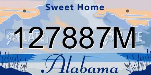 127887M Alabama License Plate