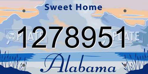 1278951 Alabama License Plate