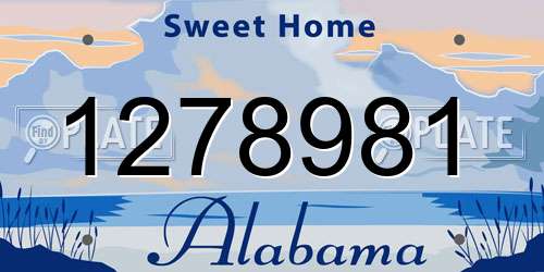 1278981 Alabama License Plate