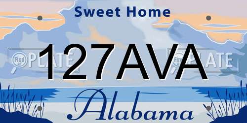 127AVA Alabama License Plate
