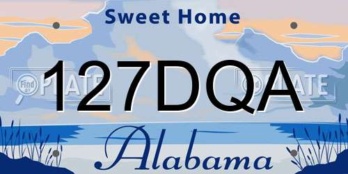 127DQA Alabama License Plate