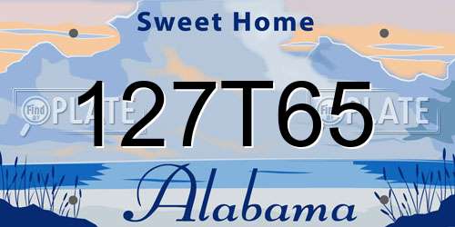 127T65 Alabama License Plate