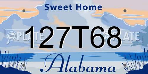 127T68 Alabama License Plate