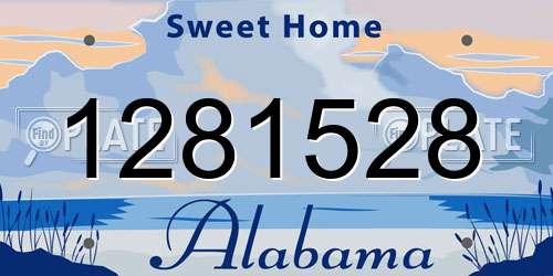 1281528 Alabama License Plate
