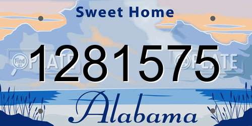 1281575 Alabama License Plate