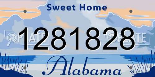 1281828 Alabama License Plate