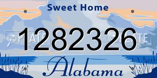 1282326 Alabama License Plate