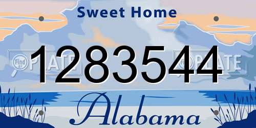 1283544 Alabama License Plate