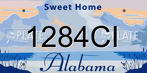 1284CI Alabama License Plate