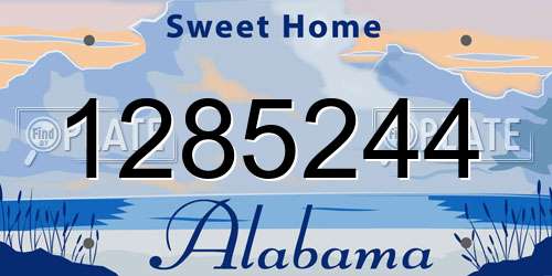 1285244 Alabama License Plate