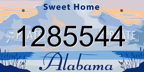1285544 Alabama License Plate