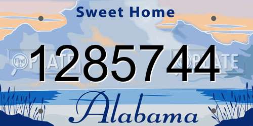 1285744 Alabama License Plate