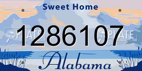 1286107 Alabama License Plate