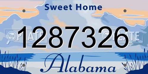 1287326 Alabama License Plate