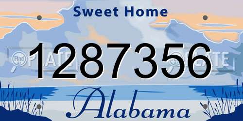 1287356 Alabama License Plate