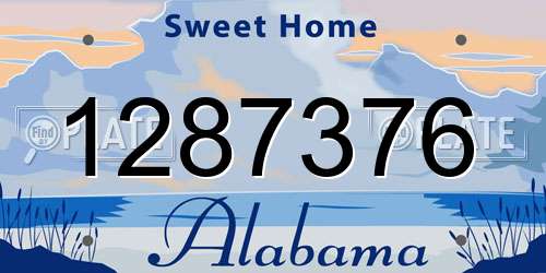 1287376 Alabama License Plate