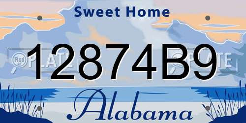 12874B9 Alabama License Plate