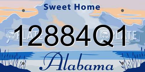 12884Q1 Alabama License Plate