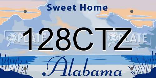 128CTZ Alabama License Plate
