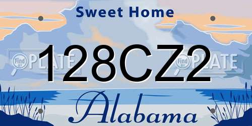 128CZ2 Alabama License Plate