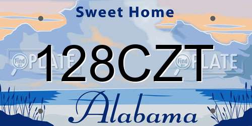 128CZT Alabama License Plate