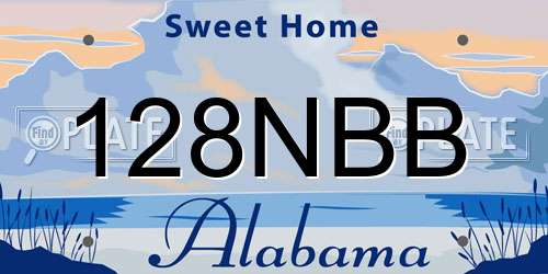 128NBB Alabama License Plate