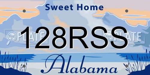 128RSS Alabama License Plate