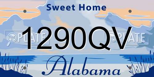 1290QV Alabama License Plate