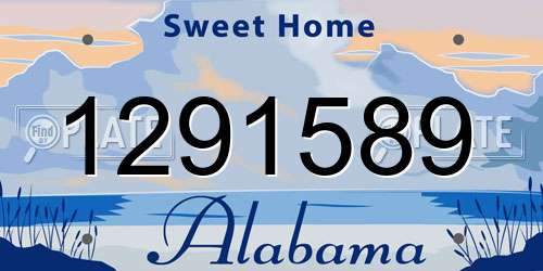 1291589 Alabama License Plate