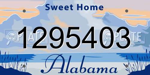 1295403 Alabama License Plate