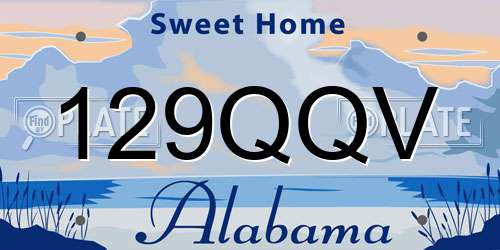 129QQV Alabama License Plate